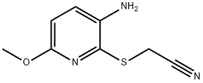 Acetonitrile, [(3-amino-6-methoxy-2-pyridinyl)thio]- (9CI) Structure