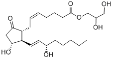 9-OXO-11ALPHA,15S-DIHYDROXY-PROSTA-5Z,13E-DIEN-1-OIC ACID, 2,3-DIHYDROXYPROPYL ESTER 化学構造式