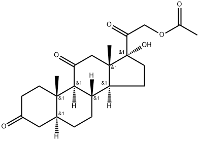 17,21-dihydroxy-5alpha-pregnane-3,11,20-trione 21-acetate Structure