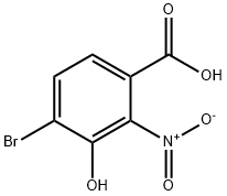 4-溴-3-羟基-2-硝基-苯甲酸, 37524-08-6, 结构式