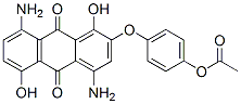 p-[[4,8-diamino-1,5-dihydroxy-9,10-dioxo-9,10-dihydro-2-anthryl]oxy]phenyl acetate ,3753-50-2,结构式