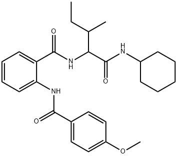 Benzamide, N-[1-[(cyclohexylamino)carbonyl]-2-methylbutyl]-2-[(4-methoxybenzoyl)amino]- (9CI) 结构式