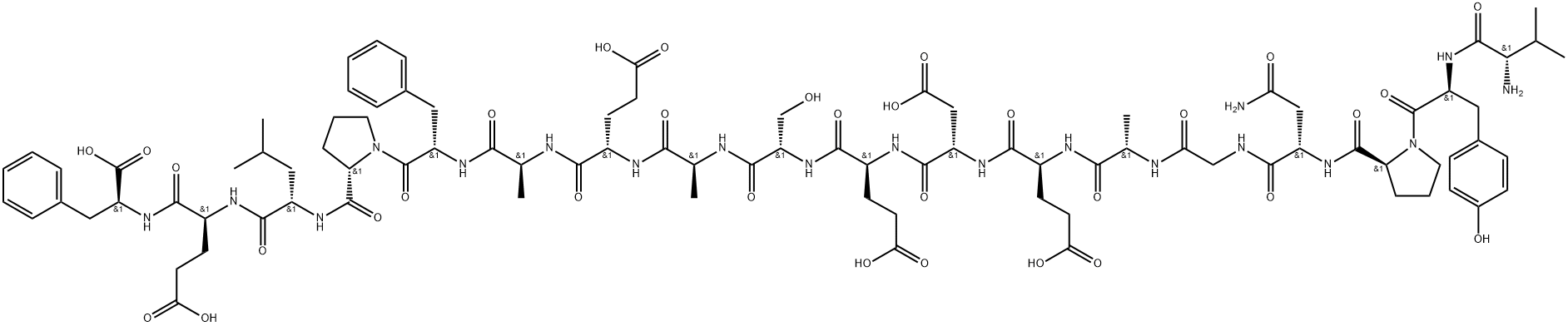 副腎皮質刺激ホルモンフラグメント 22-39 化学構造式