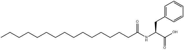 N-十六碳酰基-L-苯丙氨酸, 37571-96-3, 结构式