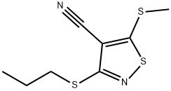 5-(Methylthio)-3-(propylthio)-4-isothiazolecarbonitrile 结构式