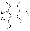 N,N-ジエチル-3,5-ビス(メチルチオ)-4-イソチアゾールカルボアミド 化学構造式