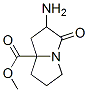 1H-Pyrrolizine-7a(5H)-carboxylicacid,2-aminotetrahydro-3-oxo-,methylester, Struktur