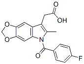 5-(4-Fluorobenzoyl)-6-methyl-5H-1,3-dioxolo[4,5-f]indole-7-acetic acid 结构式