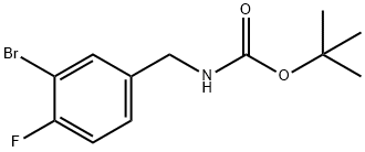 [(3-BROMO-4-FLUOROPHENYL)METHYL]-CARBAMIC ACID TERT-BUTYL ESTER 化学構造式