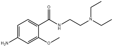 4-アミノ-N-[2-(ジエチルアミノ)エチル]-2-メトキシベンズアミド 化学構造式
