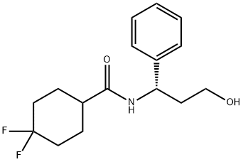 4,4-二氟-N-((1S)-3-羟基-1-苯基丙基)环己烷甲酰胺,376348-77-5,结构式