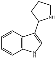 3-(2-吡咯烷基)-1H-吲哚, 3766-03-8, 结构式