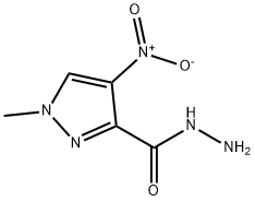 1-甲基-4-硝基-1H-吡唑-3-甲酰肼, 376618-71-2, 结构式