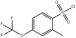 2-メチル-4-(トリフルオロメトキシ)ベンゼンスルホニルクロリド 化学構造式