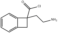 Bicyclo[4.2.0]octa-1,3,5-triene-7-carbonyl chloride, 7-(2-aminoethyl)- (9CI) Struktur