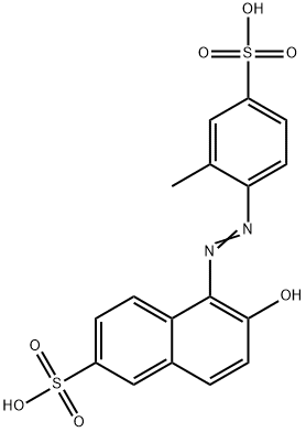 6-hydroxy-5-[(2-methyl-4-sulphophenyl)azo]naphthalene-2-sulphonic acid Structure