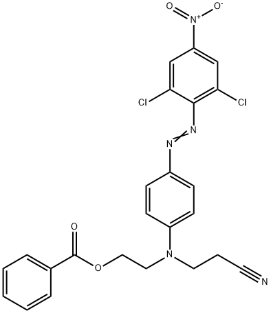 2-[N-(2-cyanoethyl)-4-[(2,6-dichloro-4-nitrophenyl)azo]anilino]ethyl benzoate Structure