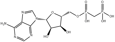 アデノシン5'-[α,β-メチレン]二りん酸 化学構造式