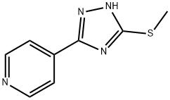 4-[3-(メチルチオ)-4H-1,2,4-トリアゾール-5-イル]ピリジン 化学構造式