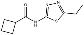 Cyclobutanecarboxamide, N-(5-ethyl-1,3,4-thiadiazol-2-yl)- (9CI) 化学構造式