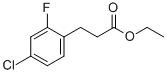 3-(4-CHLORO-2-FLUORO-PHENYL)-PROPIONIC ACID ETHYL ESTER,377083-98-2,结构式