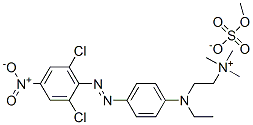 [2-[[4-[(2,6-dichloro-4-nitrophenyl)azo]phenyl]ethylamino]ethyl]trimethylammonium methyl sulphate 结构式
