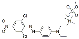 [2-[[4-[(2,6-dichloro-4-nitrophenyl)azo]phenyl]ethylamino]ethyl]trimethylammonium methyl sulphate,37713-38-5,结构式