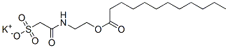 potassium 2-dodecanoyloxyethylcarbamoylmethanesulfonate Struktur