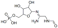 [5-[(1-amino-2-formamidoethylidene)amino]-3,4-dihydroxyoxolan-2-yl]methyl dihydrogen phosphate Structure
