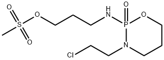 1-Propanol, 3-((3-(2-chloroethyl)tetrahydro-2H-1,3,2-oxazaphosphorin-2 -yl)amino)-, methanesulfonate (ester), P-oxide,37752-26-4,结构式