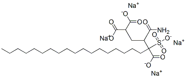二羧乙基硬脂基磺基琥珀酰胺酸四钠, 37767-39-8, 结构式