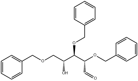2,3,5-トリ-O-ベンジル-D-アラビノフラノース 化学構造式