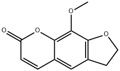 9-メトキシ-2,3-ジヒドロ-7H-フロ[3,2-g][1]ベンゾピラン-7-オン 化学構造式