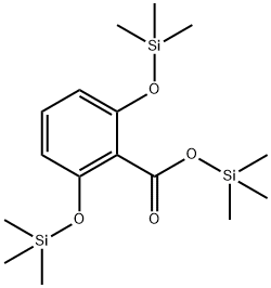 2,6-ビス(トリメチルシリルオキシ)安息香酸トリメチルシリル 化学構造式