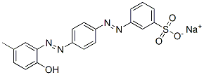 3-[[4-[(2-Hydroxy-5-methylphenyl)azo]phenyl]azo]benzenesulfonic acid sodium salt Structure