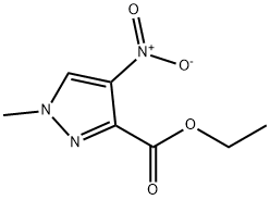 1-甲基-4-硝基-1H-吡唑-3-羧酸乙酯 结构式