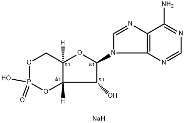 腺苷-3',5'-环状单磷酸钠水合物,37839-81-9,结构式