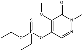 5-(ethoxy-ethyl-phosphinothioyl)oxy-4-methoxy-2-methyl-pyridazin-3-one 化学構造式