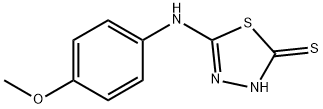 5-(4-METHOXY-PHENYLAMINO)-[1,3,4]THIADIAZOLE-2-THIOL,37844-24-9,结构式