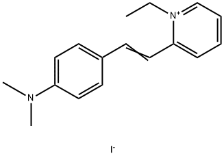 2-[4-(二甲氨基)苯乙烯基]-1-乙基碘化吡啶,3785-01-1,结构式
