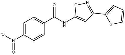 Benzamide, 4-nitro-N-(3-(2-thienyl)-5-isoxazolyl)- Struktur
