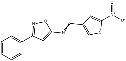 1-(5-nitrothiophen-3-yl)-N-(3-phenyloxazol-5-yl)methanimine 结构式