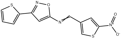 1-(5-nitrothiophen-3-yl)-N-(3-thiophen-2-yloxazol-5-yl)methanimine 结构式