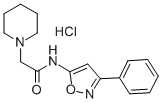 1-Piperidineacetamide, N-(3-phenyl-5-isoxazolyl)-, monohydrochloride Struktur