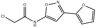 2-Chloro-N-(3-(2-furanyl)-5-isoxazolyl)acetamide 化学構造式