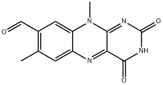 7,10-DIMETHYL-2,4-DIOXOBENZO[G]PTERIDINE-8-CARBALDEHYDE, 37854-59-4, 结构式