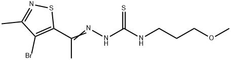 Methyl(4-bromo-3-methylisothiazol-5-yl) ketone 4-(3-methoxypropyl)thiosemicarbazone Structure