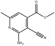 4-Pyridinecarboxylicacid,2-amino-3-cyano-6-methyl-,methylester(9CI) 结构式