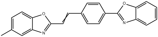 2-[2-[4-(benzoxazol-2-yl)phenyl]vinyl]-5-methylbenzoxazole  Struktur