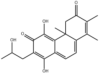 3,4,4a,6-Tetrahydro-5,8-dihydroxy-7-(2-hydroxypropyl)-1,2,4a-trimethyl-3,6-phenanthrenedione 结构式